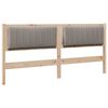 vidaXL Cabecero tapizado Marr&oacute;n Madera de pino macizo