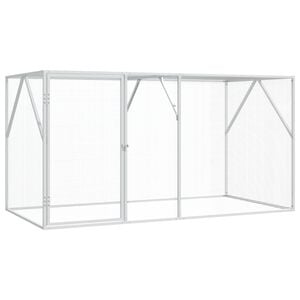 vidaXL Jaula para Aves Plateado 208 x 102 x 108 cm
