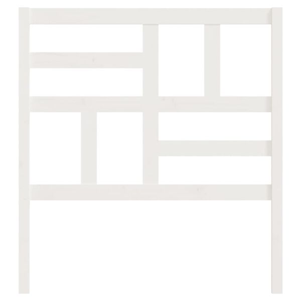 vidaXL Cabecero de cama madera maciza de pino blanco 96x4x104 cm