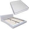 vidaXL Cama con colch&oacute;n viscoel&aacute;stico cuero sint&eacute;tico blanco 140x200cm