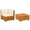 vidaXL Conjunto de Sof&aacute;s de Jard&iacute;n con coj&iacute;n 2 Pieza Marr&oacute;n