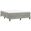 vidaXL Estructura de cama con somier terciopelo gris claro 140x200 cm