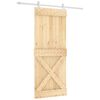 vidaXL Puerta corredera con herrajes madera maciza de pino 85x210 cm