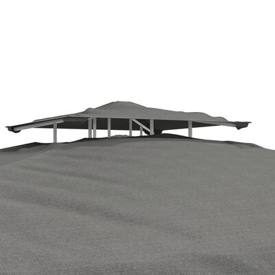 vidaXL Cenador con doble techo de tela gris antracita 3x3x2,68 m