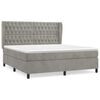 vidaXL Cama box spring con colch&oacute;n terciopelo gris claro 160x200 cm