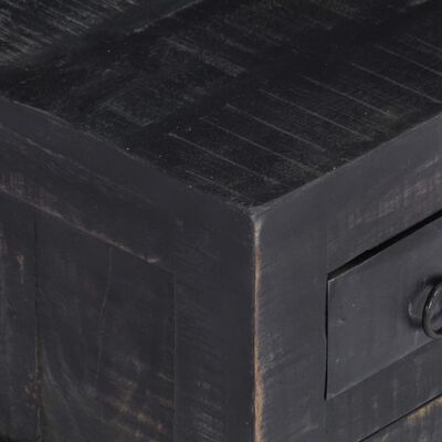 vidaXL Mesa de centro madera maciza de mango negro 65x65x30 cm