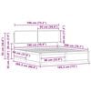 vidaXL Estructura de Cama con Cabecera Tapizada Taup&eacute; 180 x 200 cm