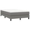 vidaXL Cama box spring con colchón tela gris oscuro 120x200 cm