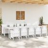 vidaXL Conjunto de Comedor de Jardín 11 pcs Blanco Ratán y acero