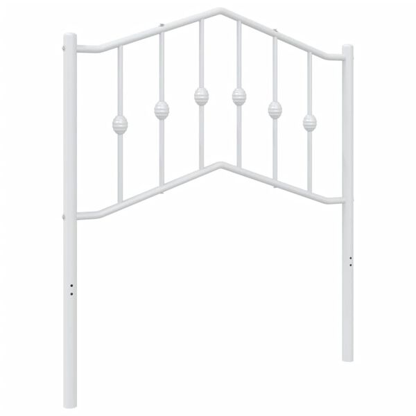 vidaXL Cabecero de metal blanco 80 cm