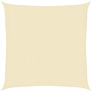 vidaXL Toldo de vela crema HDPE 160 g/m&sup2; 3x3 m