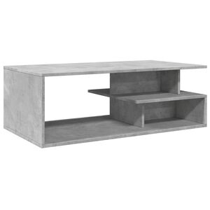 vidaXL Mesa de centro madera de ingenier&iacute;a gris hormig&oacute;n 102x55x35 cm