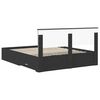vidaXL Estructura de cama Negro 160 x 200 cm Madera de ingenier&iacute;a