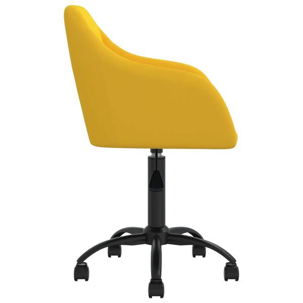 vidaXL Sillas de comedor giratorias 6 uds terciopelo amarillo