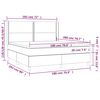vidaXL Cama box spring colch&oacute;n y LED terciopelo rosa 180x200 cm