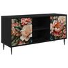 vidaXL Mueble de TV BORNE 102 x 33 x 51 cm Roble Negro