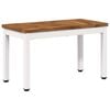 vidaXL Mesa de centro Natural y Blanco 60,5 x 30 x 36 cm