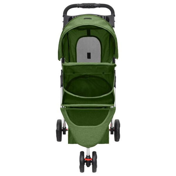 vidaXL Cochecito para perros plegable tela oxford verde 80x46x98 cm