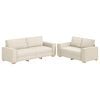 vidaXL Sof&aacute; 2 pcs Beige 220 x 80 x 84 cm Tejido mezcla de lino
