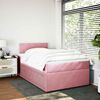 vidaXL Cama box spring con colch&oacute;n terciopelo rosa 120x200 cm