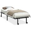 vidaXL Estructura de cama sin colchón plegable negro acero 75x190 cm