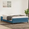 vidaXL Cama box spring sin colch&oacute;n azul oscuro terciopelo 160x220 cm