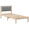 vidaXL Estructura de cama Gris Claro 80 x 200 cm Madera de pino macizo