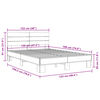 vidaXL Estructura de cama madera de ingenier&iacute;a y metal negro 120x190cm