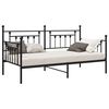 vidaXL Estructura de cama de d&iacute;a Negro 90 x 190 cm Acero