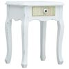 vidaXL Mesita de noche de madera blanca 40x30x50,5 cm