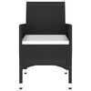 vidaXL Set de comedor de jard&iacute;n 7 pzas rat&aacute;n sint&eacute;tico vidrio negro
