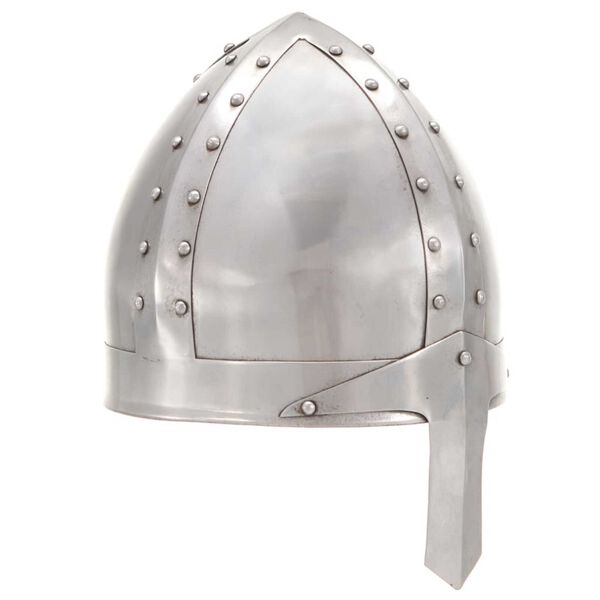 vidaXL R&eacute;plica de casco de caballero medieval antiguo LARP acero plata