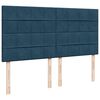 vidaXL Cama box spring con colch&oacute;n terciopelo azul 180x200 cm