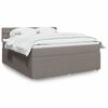 vidaXL Cama box spring con colch&oacute;n tela gris taupe 180x200 cm