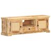 vidaXL Mueble para TV madera maciza mango y caña natural 120x30x40 cm