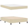 vidaXL Cama tipo Box Spring con colch&oacute;n Crema 140 x 190 cm tela