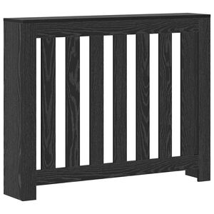 vidaXL Cubierta de Radiador Roble Negro 104 x 20 x 82 cm