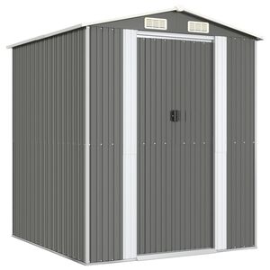vidaXL Cobertizo de jard&iacute;n acero galvanizado gris claro 192x191x223 cm