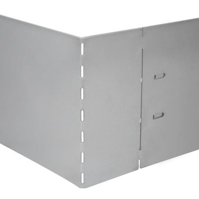 vidaXL Paneles divisorios flexibles acero 10 uds galvanizado 100x14 cm