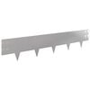 vidaXL Borde de C&eacute;sped 10 pcs 100 x 20 cm Acero Plateado