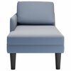 vidaXL Chaise longue con coj&iacute;n de tela de pana azul