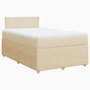 vidaXL Cama box spring con colch&oacute;n tela color crema 120x190 cm
