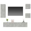 vidaXL Set de muebles de TV 5 pzas madera contrachapada gris hormigón