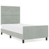 vidaXL Cama tipo Box Spring Gris claro 80 x 200 cm Terciopelo