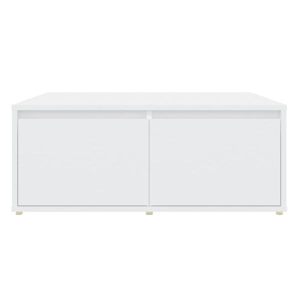 vidaXL Mesa de centro madera contrachapada blanco 80x80x31 cm