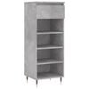 vidaXL Zapatero madera contrachapada gris hormig&oacute;n 40x36x105 cm