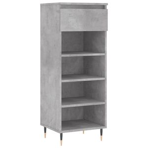 vidaXL Zapatero madera contrachapada gris hormig&oacute;n 40x36x105 cm