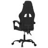vidaXL Silla gaming cuero sintético negro y gris