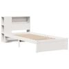 vidaXL Cama con estanter&iacute;a sin colch&oacute;n madera maciza blanco 90x200 cm