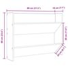 vidaXL Zapateros de pared 2 uds contrachapada roble Sonoma 80x18x60 cm
